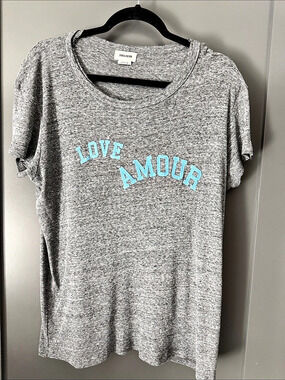 Zadig & Voltaire Walk Chine Love Amour T-Shirt Love Amour Graphic Tee in Gray